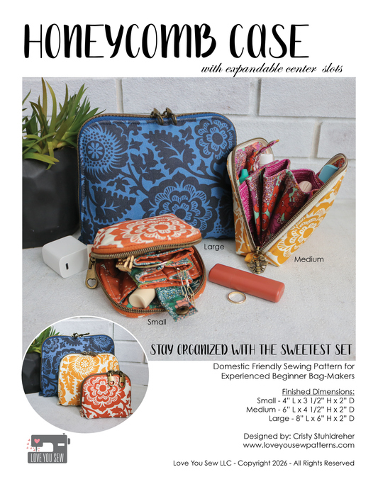 Honeycomb Case PAPER Sewing Pattern