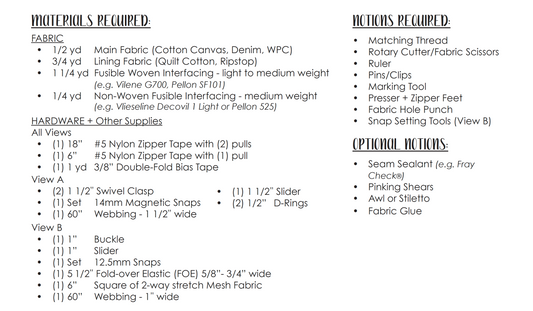 Irene Crossbody Bag PAPER Sewing Pattern