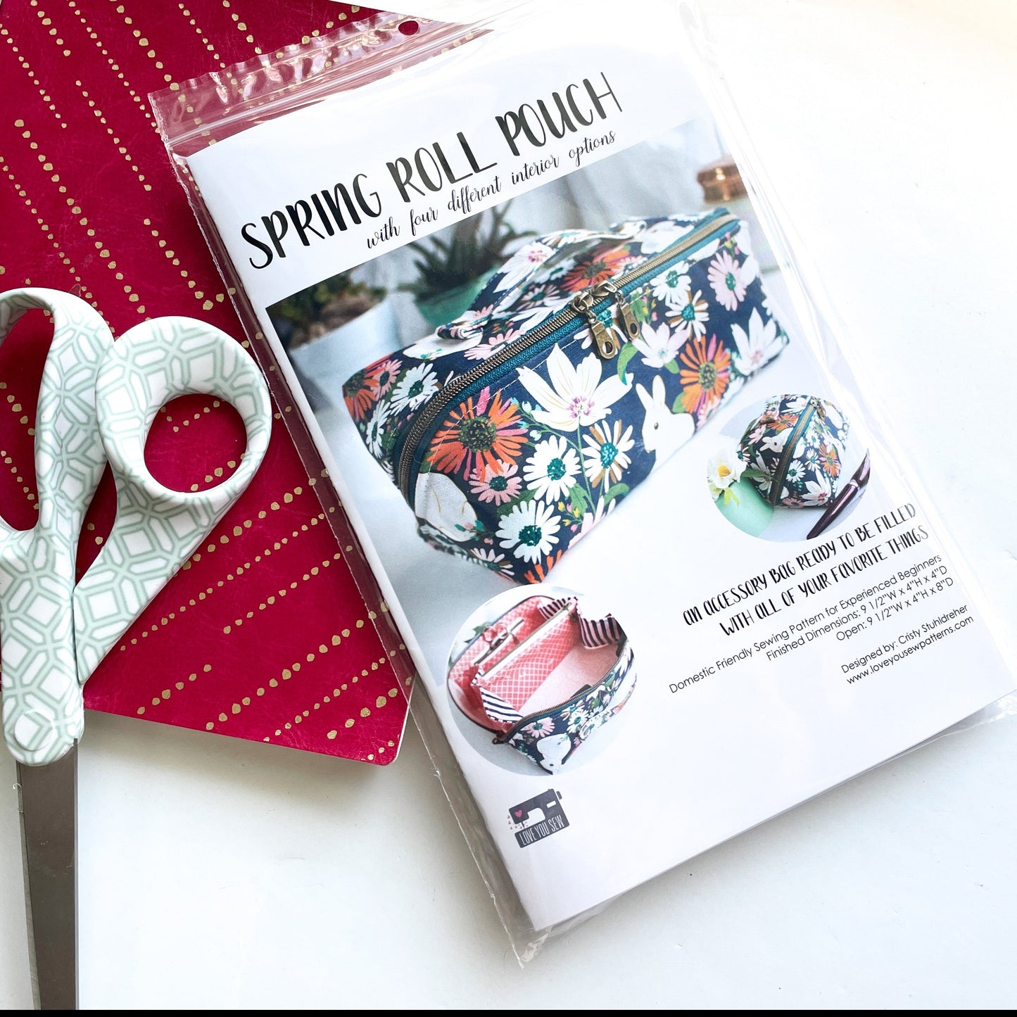 Spring Roll Pouch PAPER Sewing Pattern