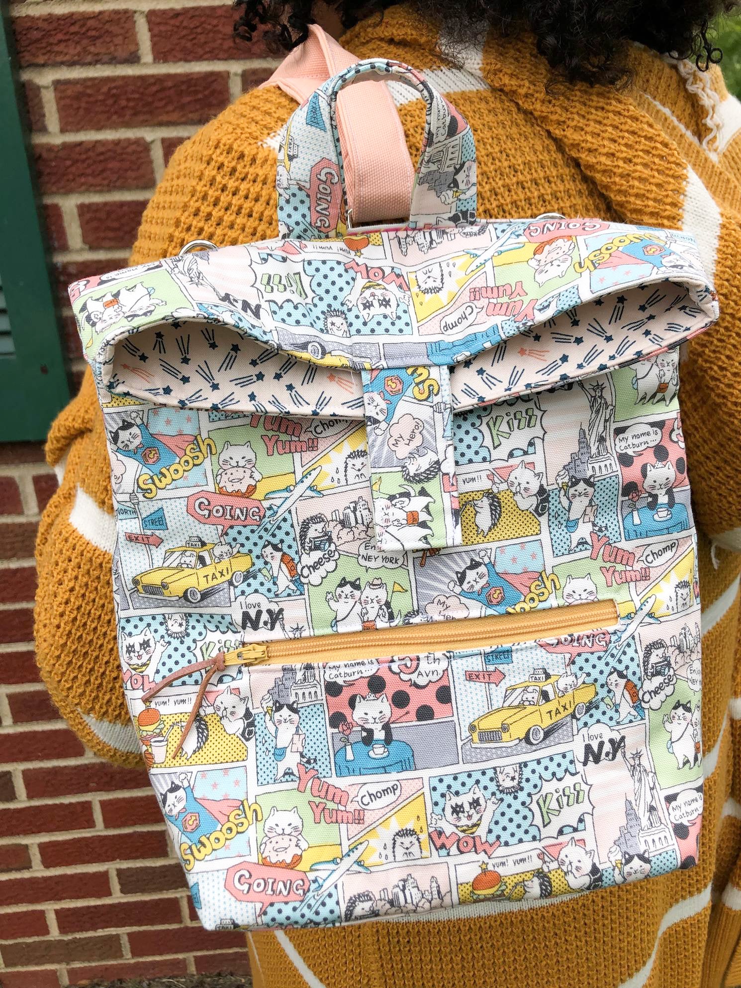 Izzie Convertible Backpack Pattern by Around The Bobbin 783583398886 -  Quilt in a Day Patterns