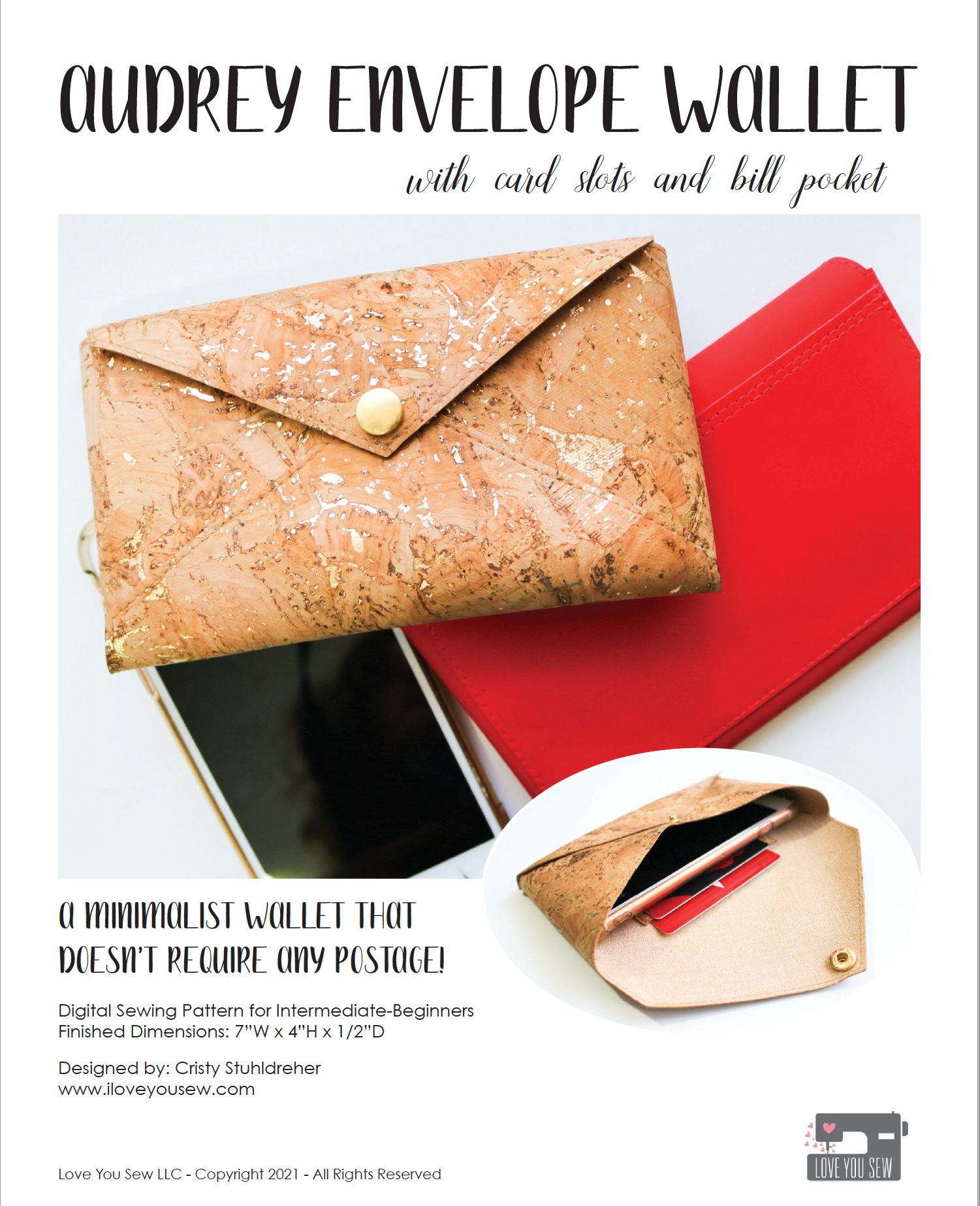 Envelope Wallet Pattern Audrey Envelope Wallet Digital Sewing Pattern – Love You Sew Patterns